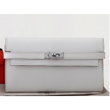 Hermes Epsom Original Kelly Long Wallet ze skóry cielęcej, biały