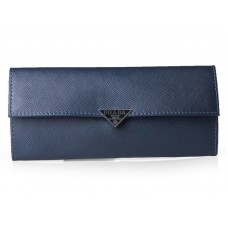 Portfel Prada Saffiano Calf Leather Bifold Blue