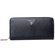 Prada Saffiano Zippy Wallet Czarny