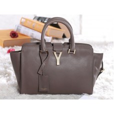 Oryginalna skórzana torba Yves Saint Laurent Cabas Chyc w kolorze khaki