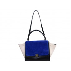 Torba na ramię Celine Trapeze, wielokolorowa, skóra cielęca, Royal Blue