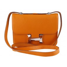 Hermes Constance 23 Pojedyncza torba na ramię Togo Leather Orange