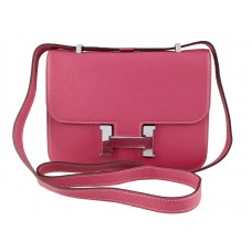 Hermes Constance 23 Pojedyncza torba na ramię Togo Leather Pink