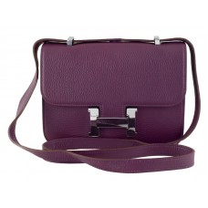 Hermes Constance 23 Pojedyncza torba na ramię Togo Leather Purple