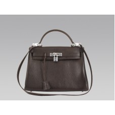 Hermes Kelly 32cm Togo Skóra Czekolada