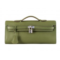 Hermes Kelly Pochette Longue w kolorze zielonym