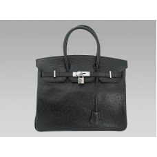 Hermes Birkin 35 cm Struś Czarny
