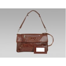 Balenciaga Gigantyczna Koperta Ze Skóry Brązowej