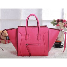 Torba typu tote Celine Luggage Phantom Square Togo Leather Hot Pink