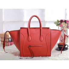 Torba typu tote Celine Luggage Phantom Square Togo Leather Orange
