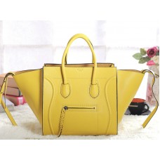 Torba typu tote Celine Luggage Phantom Square Togo Leather Yellow