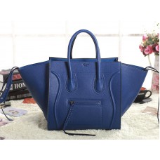 Torba typu tote Celine Luggage Phantom Square Togo Leather Royal Blue
