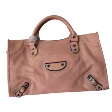 Torba Balenciaga Classic Metallic Edge Iridescent City w kolorze różowym