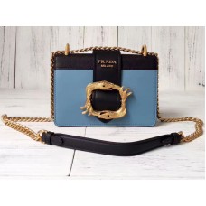 Torba Prada Cahier niebieska