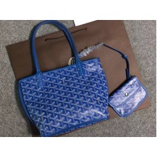 Dwustronna torba Goyard Anjou Mini w kolorze niebieskim