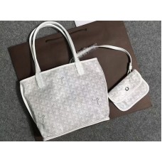 Dwustronna torba na ramię Goyard Anjou Mini biała