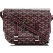 Torba listonoszka Goyard Chevron Belvedere Pm w kolorze bordowym