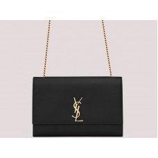 Saint Laurent Ysl Duża torebka na łańcuszku Kate Czarna H-yslshsg073330md1