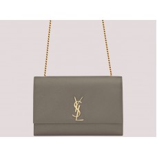 Saint Laurent Ysl Duża torebka na łańcuszku Kate Szara H-yslshsg073330md2