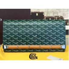 Kopertówka Goyard Chevron Monte Carlo Bois w kolorze zielonym
