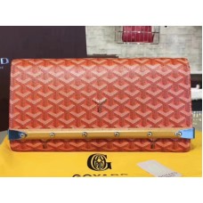 Sprzęgło Goyard Chevron Monte Carlo Bois w kolorze pomarańczowym