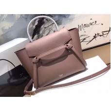 Torebka Celine Micro Belt Bag z licowej skóry cielęcej w kolorze ciemnoróżowym