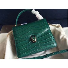Osłona klapy Bvlgari Serpenti Forever 20 cm Croco Green