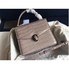 Osłona klapy Bvlgari Serpenti Forever 20 cm Croco Grey