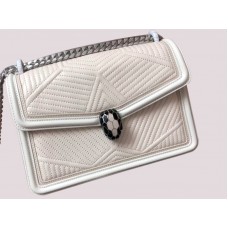 Torba na ramię Bvlgari Serpenti Forever White