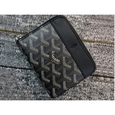 Goyard Chevron Mały Portfel Zapinany Na Zamek Czarny