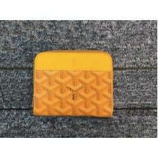 Goyard Chevron Mały Portfel Zapinany Na Zamek Żółty
