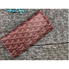 Długi portfel Goyard Varenne Chevron w kolorze bordowym