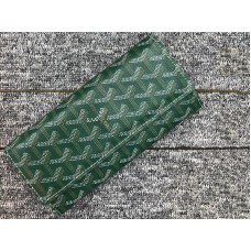 Długi portfel Goyard Varenne Chevron w kolorze zielonym