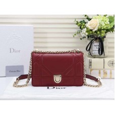 Dior Mała torebka Diorama Lambskin Burgundy d05261