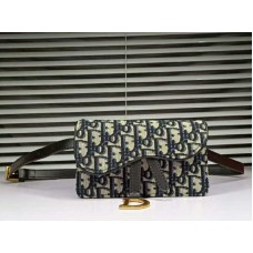 Kopertówka Dior Oblique Saddle w kolorze czarnym d5616