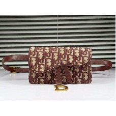 Kopertówka Dior Oblique Saddle Clutch Burgundy d56162