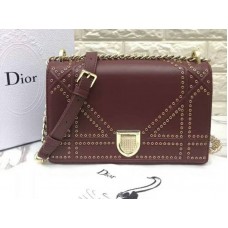 Dior Diorama Torebka ze skóry cielęcej Burgundy d0422-12