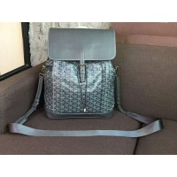 Plecak Goyard Goyardine Alpin ze skóry cielęcej, szary Plecak Goyard Goyardine Alpin ze skóry cielęcej, szary