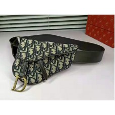 Torba na pasek Dior Oblique Saddle w kolorze niebieskim