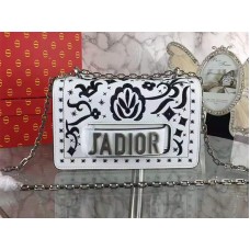 Dior J'Adior Mini Torebka Haftowane Kwiaty Biało-Czarne
