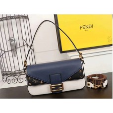 Fendi Baguette Ff Torba na ramię Czarno-niebieska