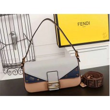 Fendi Baguette Ff Torba na ramię Niebiesko-szara
