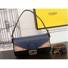 Fendi Baguette Ff Torba na ramię Różowo-niebieska