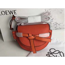 Loewe Gate Mini Bag Miękka skóra cielęca ziarnista Pomarańczowa