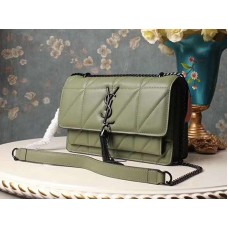 Saint Laurent Jamie Medium Carre Rive w kolorze Clafskin Green
