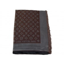 Louis Vuitton Monogram Ikat Shawl Ciemnobrązowy