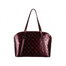 Louis Vuitton Monogram Vernis Avalon Torba na ramię z zamkiem błyskawicznym Ciemnofioletowa