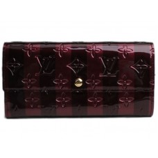 Louis Vuitton Monogram Vernis Rayes Sarah Portfel Amarante Ray