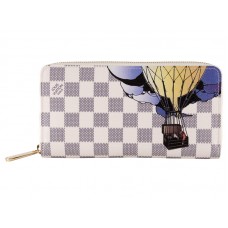 Louis Vuitton Damier Azur Zippy Illustre Nostalgiczny klips reklamowy Zipper Long