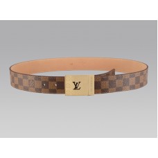 Pasek Louis Vuitton Cut Damier ze złotą klamrą z logo